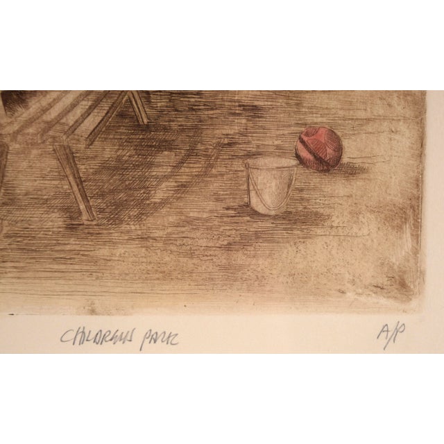 "Children's Park" Landscape Etching, Artist's Proof For Sale In Monterey, CA - Image 6 of 8