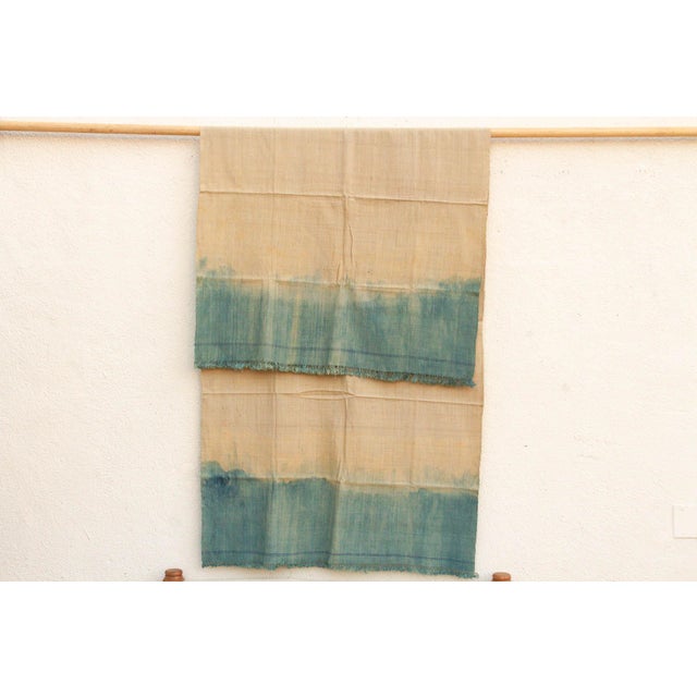 Coastal Organic Peace Silk Throw, Monsoon Sky For Sale - Image 3 of 6