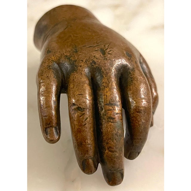 19th C. Bronze Anatomical/ Artists Model / Sculpture of a Hand, Signed 'Brooks For Sale In West Palm - Image 6 of 12
