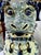 24" Nanking Blue White Porcelain Chinese Temple Guardian Lion Foo Dog Sheshi, Canonbury For Sale - Image 4 of 16