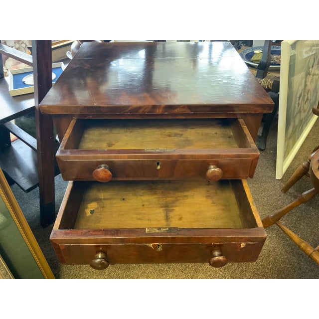 Wood Circa 1840 American Empire Mahogany Side Table For Sale - Image 7 of 13