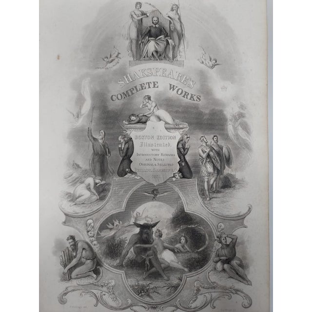 Shakespeare Complete Works Eight Volumes Published Boston Phillips Sampson & Co. 1850 For Sale In New York - Image 6 of 12