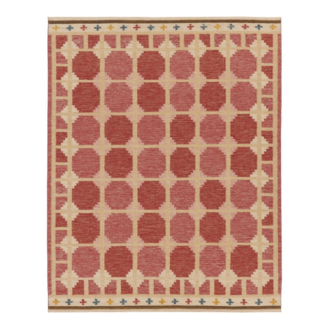 Contemporary Scandinavian Style Geometric Wool Rug, by Rug & Kilim, India For Sale