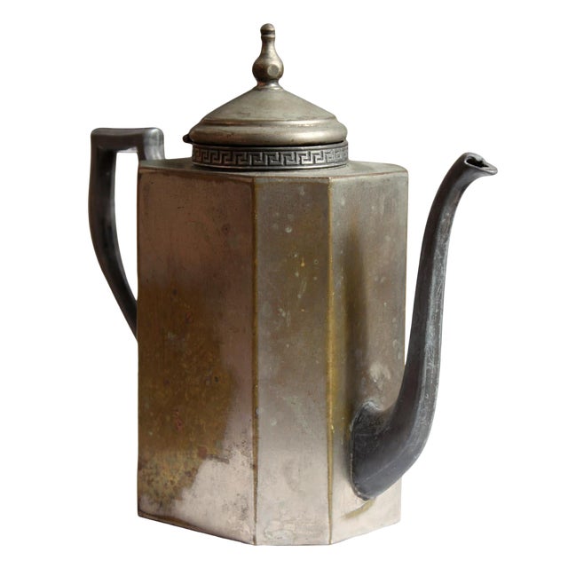 Silver Plated Greek Key Teapot Chairish