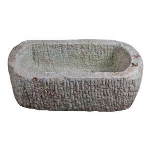 22" Inch Long Hand Chiseled Stone Trough 20