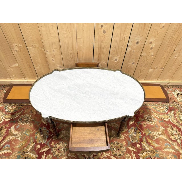 Louis XVI Style Bouillotte Coffee Table, 1950s For Sale - Image 4 of 7