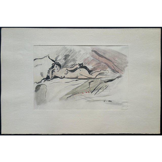 A lithograph after edouard manet from "die skizzenmappe - zeichnungen französischer meister des neunzehnten jahrhunderts"...