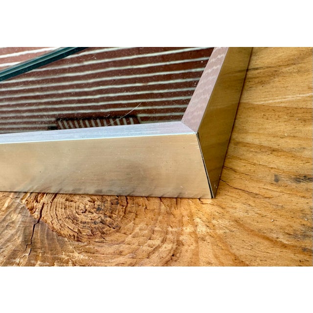 Vintage Modern Knitter Duro Gebreveteerd Brevete Designer Mirror Framed Oval Mirror For Sale In West Palm - Image 6 of 11