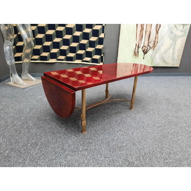 Regency Goatskin Coffee Table by Aldo Tura, 1960s For Sale - Image 7 of 13