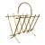 Mid 20th Century Vintage Italian Hollywood Regency Gold Gilt Metal Faux Bamboo Magazine Rack For Sale