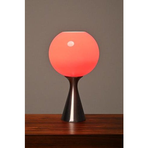 Large Space Age Table Lamp with Glass Shade from Erco For Sale - Image 3 of 13