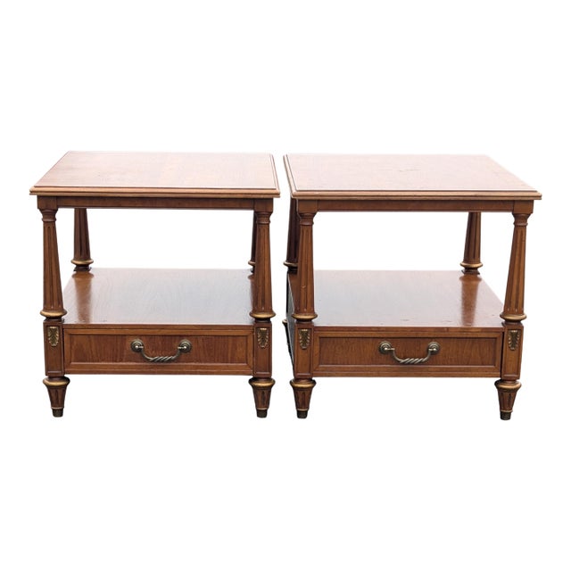 Henredon Mid 20th Century Vintage Italian-Style Side Tables - A Pair For Sale