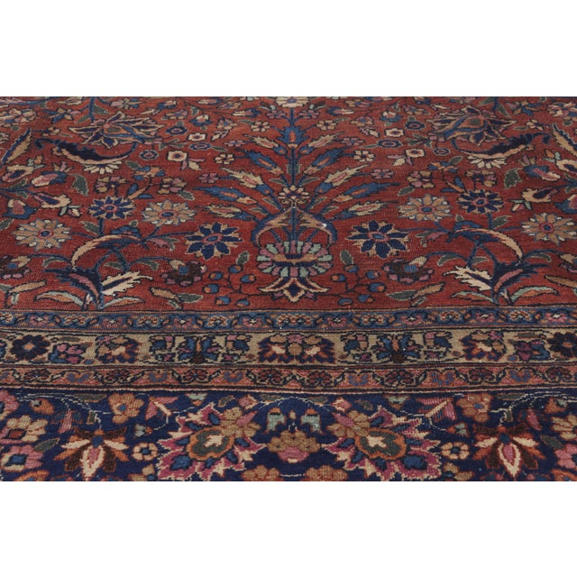 Early 20th Century Antique Persian Mashhad Rug, 08'10 X 12'00 For Sale - Image 5 of 10