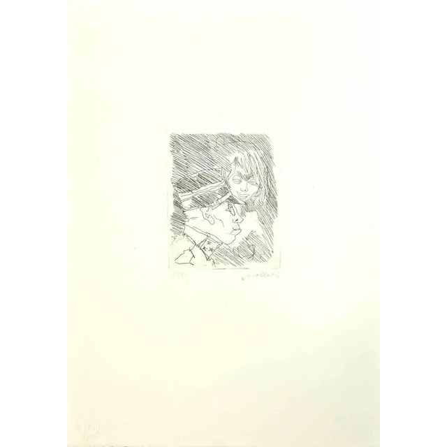 The Officer is an Etching and Drypoint realized by Mino Maccari in the Mid-20th Century. Hand-signed in the lower right...