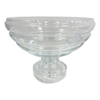 Footed Glass Fruit Bowl For Sale