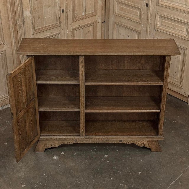 Vintage Dutch Gothic Revival Oak Barrister's Bookcase For Sale - Image 17 of 18