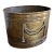 Vintage Brass Oval Jardiniere Planter Cachepot With Rope Detail For Sale