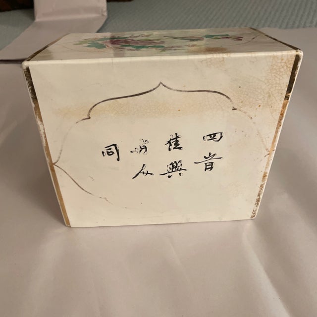 Antique Chinese Porcelain Famille Rose Opium Pillow For Sale - Image 4 of 8