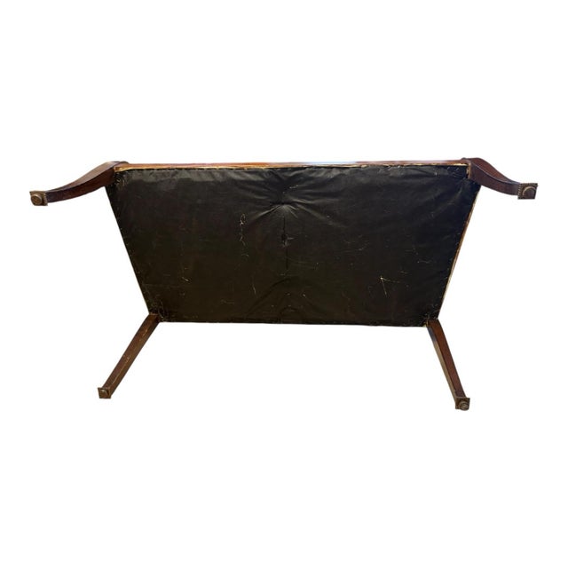 Early 20th Century Federal Revival Inlaid Wood Two-Seat Settee For Sale - Image 11 of 12