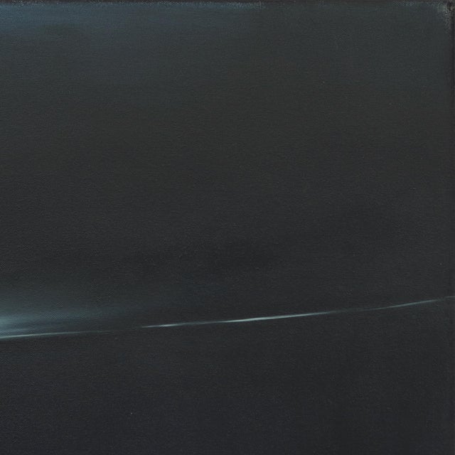 2020s Edge of Eternity III - Original Atmospheric Blue Abstract Landscape Oil Painting on Canvas For Sale - Image 5 of 9