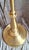 Beige Vintage Floor Lamp with Adjustable Brass Frame and Beige Fabric Shade, 1980s For Sale - Image 8 of 9
