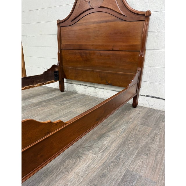 Antique Full Size Late Victorian Carved Walnut Bed For Sale - Image 15 of 18