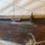 Early 20th Century Gaff-Rigged Carved Wood Pond Yacht on Custom Cradle For Sale - Image 9 of 12