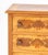 Louis XVI Style Floral Motif Marquetry Chest of Drawers, with three drawers and cabriole legs terminating in brass sabots....
