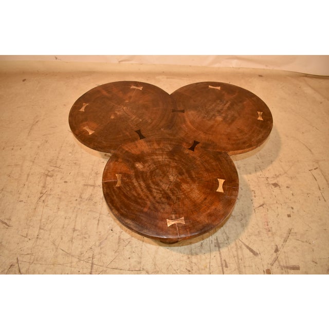 1970s Mid-Century Clover Shaped Coffee Table For Sale - Image 5 of 9