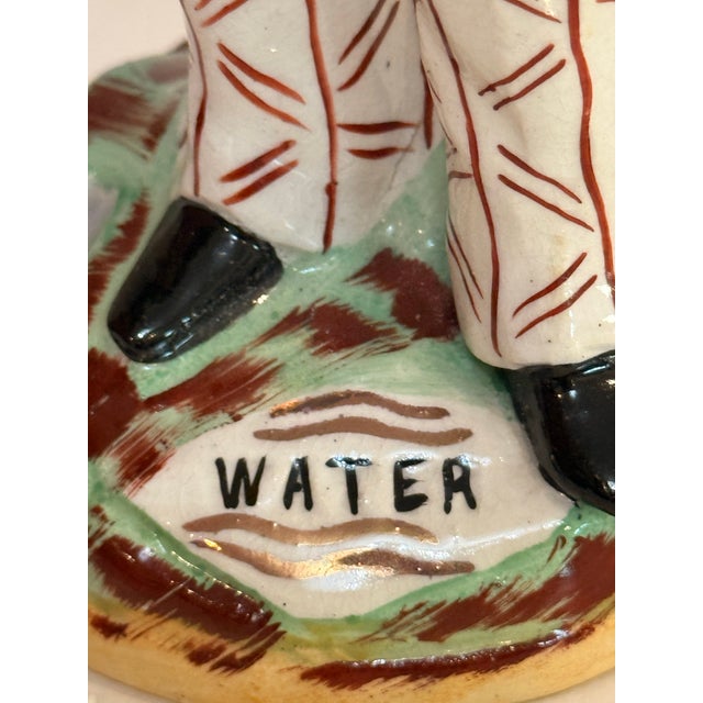English Antique Staffordshire “Gin and Water” Temperance Figure For Sale - Image 3 of 10