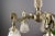 Metal Art Deco Style Bronze and Frosted Glass Floral Chandelier, 1930s For Sale - Image 7 of 18