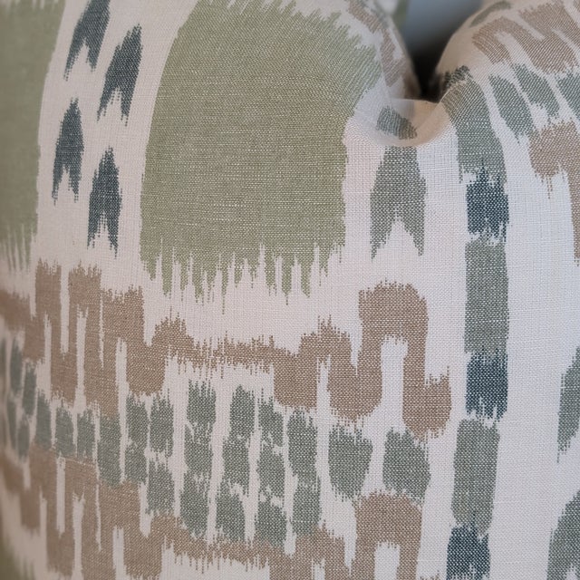 Not Yet Made - Made To Order Cowtan & Tout Sarafan Warp Print Pillows in Willow - Pair Double Sided For Sale - Image 5 of 5