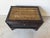 1980s Vintage Chinoiserie Black Lacquered Bamboo Vanity Dressing Table With Mirror, Side Cabinets & Wicker Bench For Sale - Image 5 of 17
