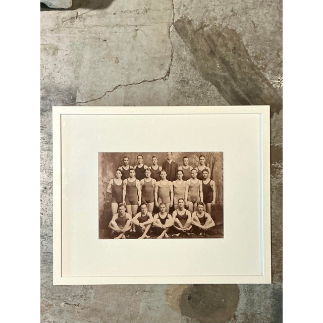 Vintage Boho Original Yale Swim Team Photo For Sale - Image 4 of 7