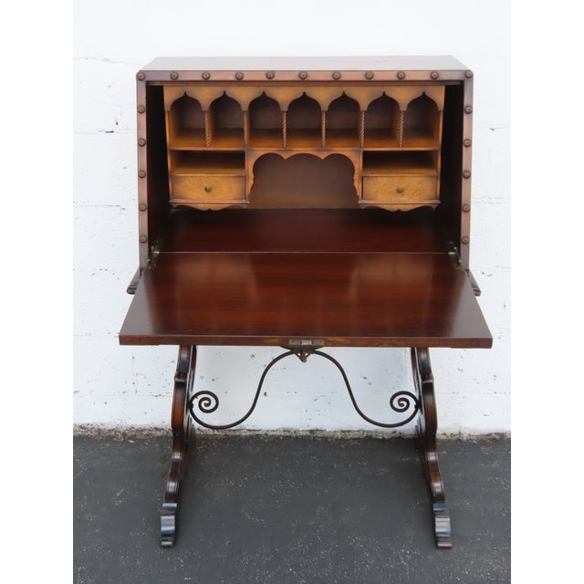 Early 1900s Carved Writing Cabinet Secretary Desk 6680 For Sale In Miami - Image 6 of 18