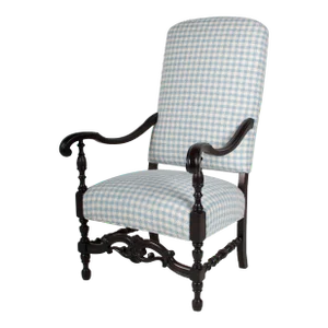 Late 19th Century Walnut Armchair, Ebony Finish Over Walnut