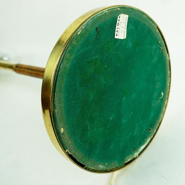 Mid-Century Model 1268 Table Lamp in Brass and Leather by J. T. Kalmar, Austrian For Sale - Image 16 of 18