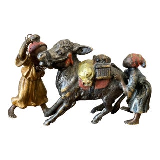 Franz Bergmann Style Vienna Cold Painted Bronze Group For Sale