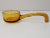 Mid 20th Century Mid Century Tiffin Gold Edge Amber Glass Condiment Spoon For Sale - Image 5 of 8
