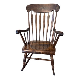 Mid 20th Century S. Bent and Brothers Hitchcock Style Rocker For Sale