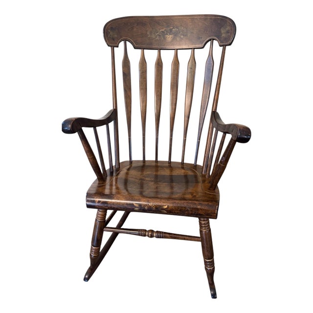 Mid 20th Century S. Bent and Brothers Hitchcock Style Rocker For Sale