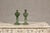 Green Glass Gas Lights with Meander Friezes, a Vintage Near Pair For Sale In New York - Image 6 of 12