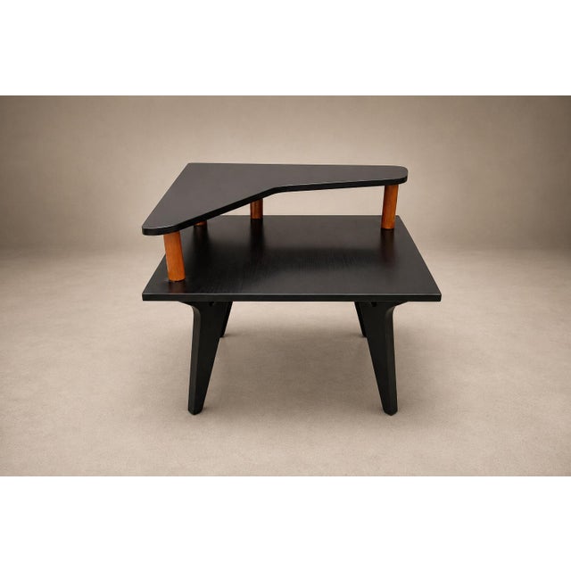 Brazilian Modern Two-Tier Accent Table in Marine Plywood by José Zanine Caldas, Brazil, 1950s For Sale - Image 17 of 18