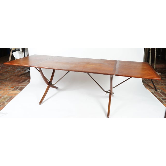 Andreas Tuck Hans J. Wegner Sabre Leg Table Model at-304 for Andreas Tuck For Sale - Image 4 of 11