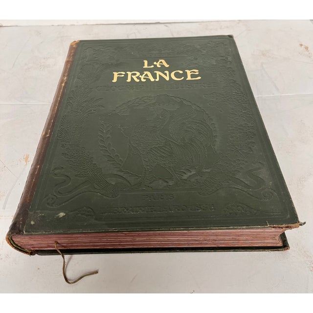 P. Jousset LA FRANCE Geographie Illustree, Tome Second Printed in Paris in 1919. Leather bound volume with embossed front...