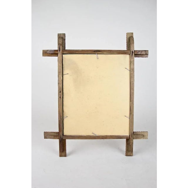 Austrian Hand-Carved Tramp Art Wall Mirror, 1870 For Sale - Image 12 of 13