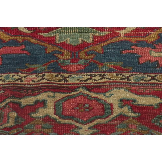 Early 20th Century Antique Persian Serapi Rug, 04'09 X 06'01 For Sale - Image 4 of 11