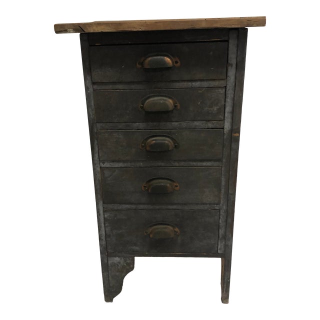 Vintage Industrial Wood 5 Drawer Vertical File Cabinet Chairish