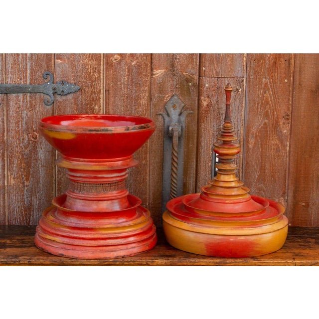 19th Century Merigold Lacquered Burmese Vessel For Sale In Los Angeles - Image 6 of 13