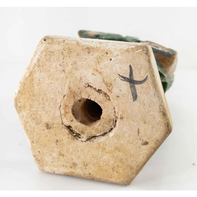 Green Chinese Han Style Pottery Figure of a Priestess For Sale - Image 8 of 10